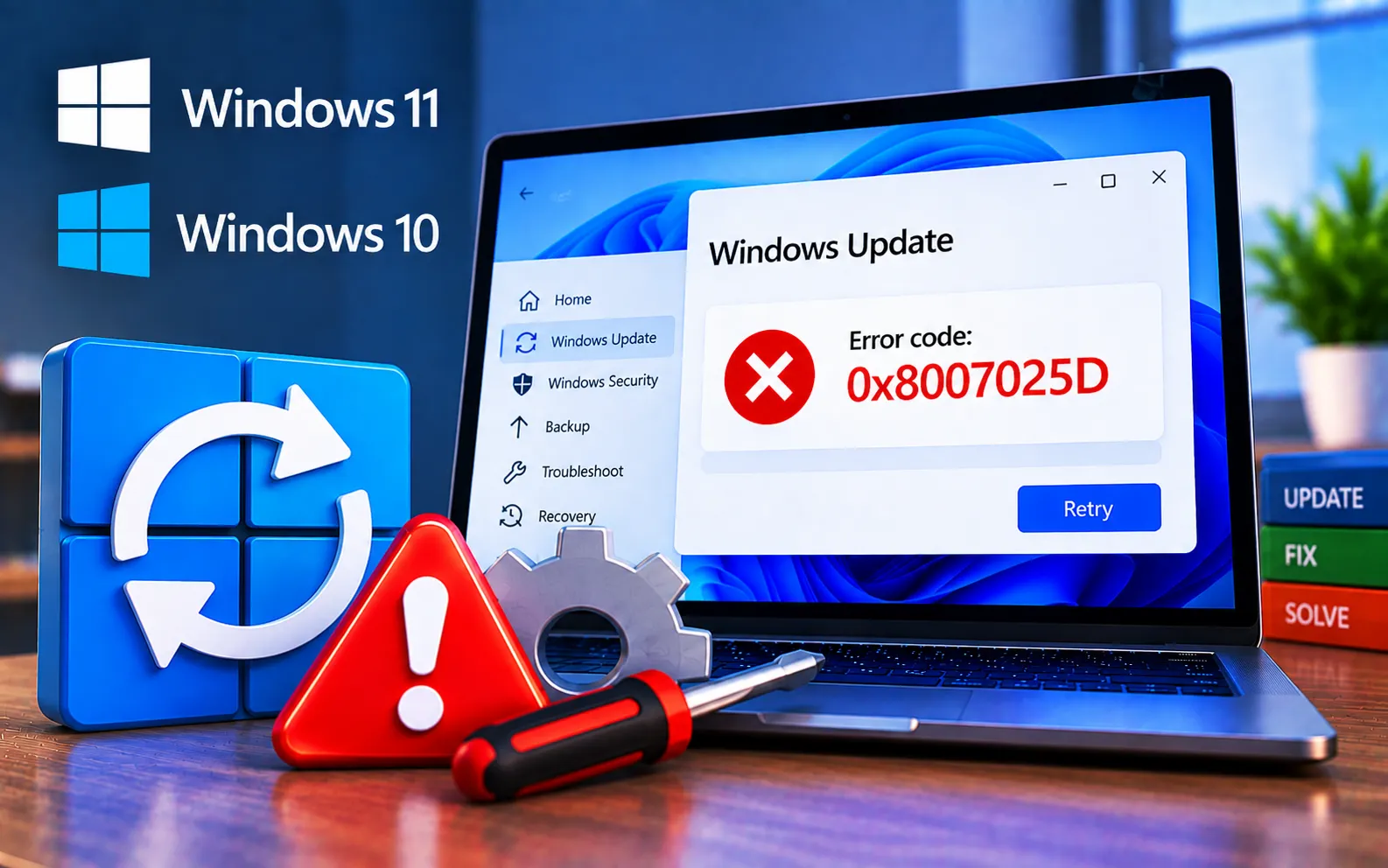 Windows Update Error Code 0x8007025D fix